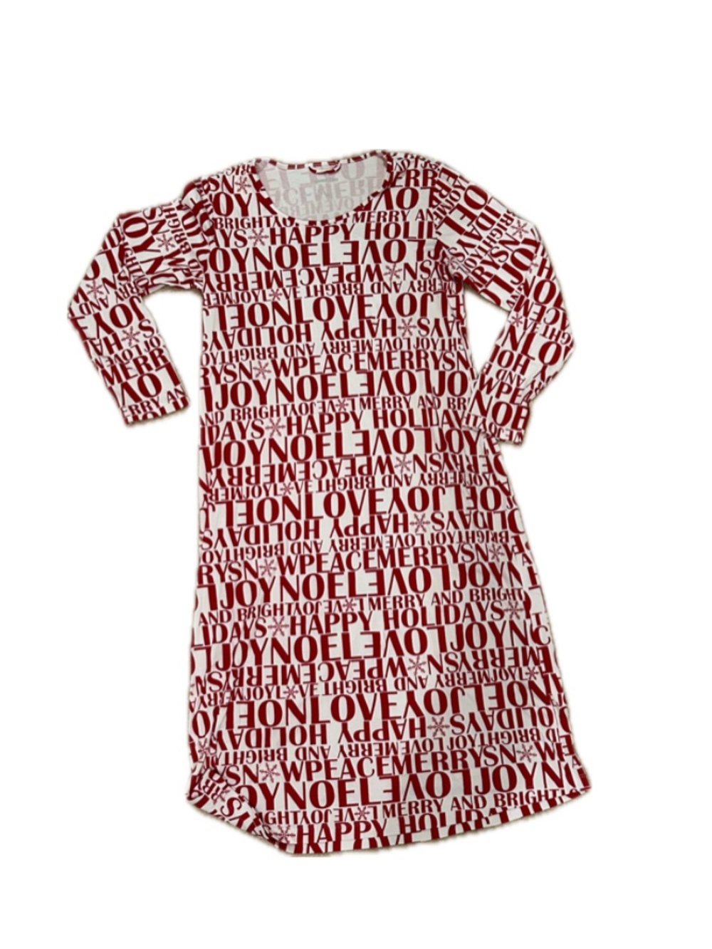 NEW Lands End holiday cotton nightgown S